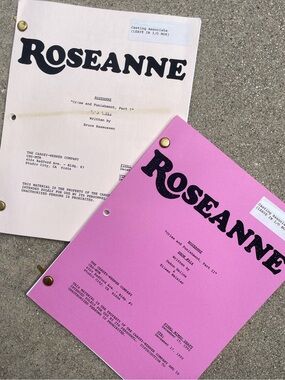 Roseanne Vtg 1992 Production Used Final Draft Scripts SET Crime Punishment 1 & 2